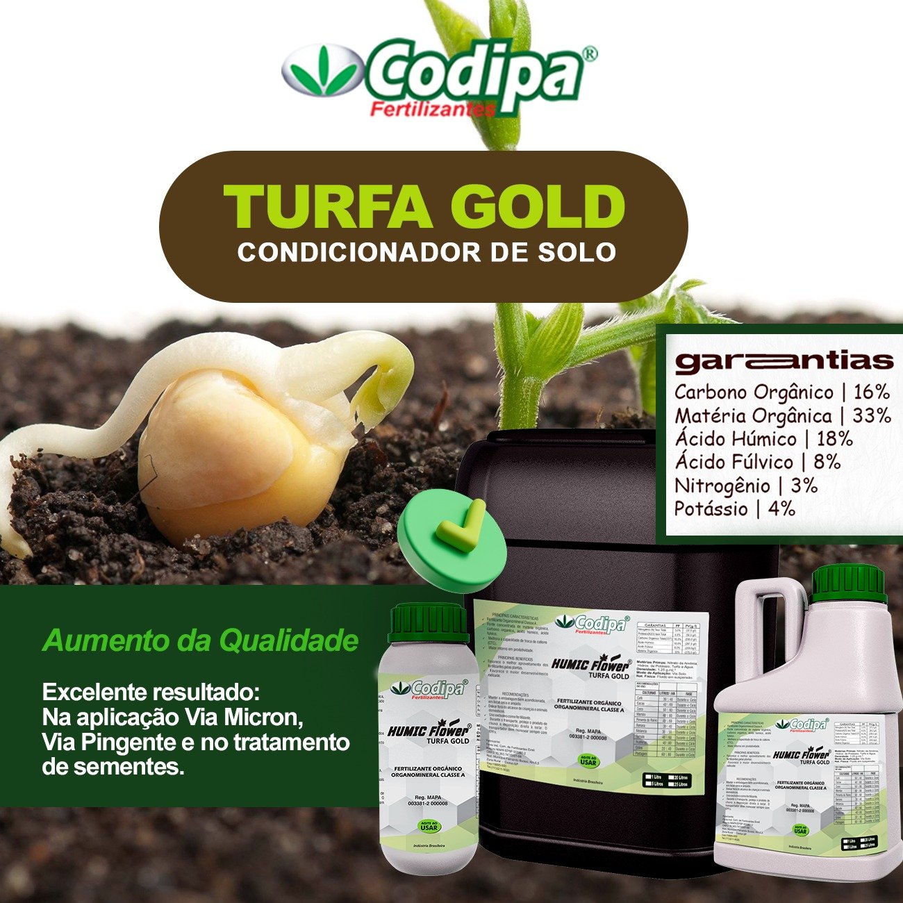 Leia mais sobre o artigo Turfa Gold Humic Flower Codipa Fertilizantes